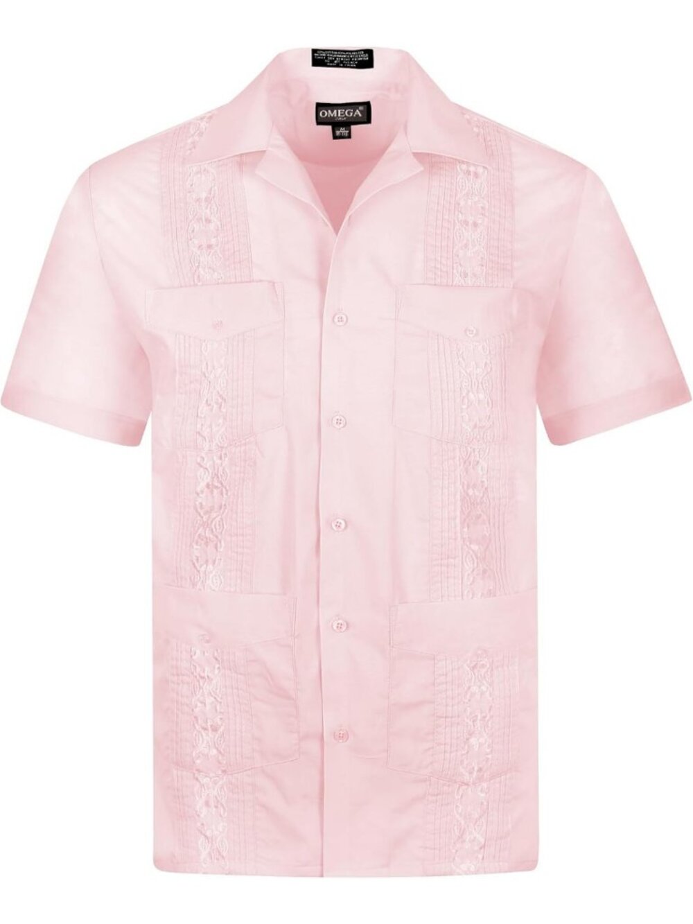 Stylish Cuban Guayabera Short Sleeve Shirt for Weddings, Beach & Casual Events
